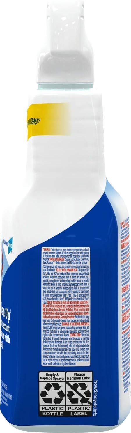 CloroxPro Clorox Clean-Up Disinfectant Cleaner with Bleach Spray, 32 Ounces (35417)