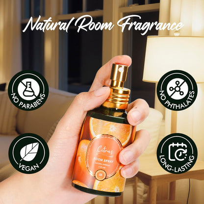 Linen Room Spray 2 Pack, 3.4oz/100ml Each – Long-Lasting Air Freshener & Odor Eliminator for Home, Bathroom, Bedroom & Office, Concentrated Room Spray