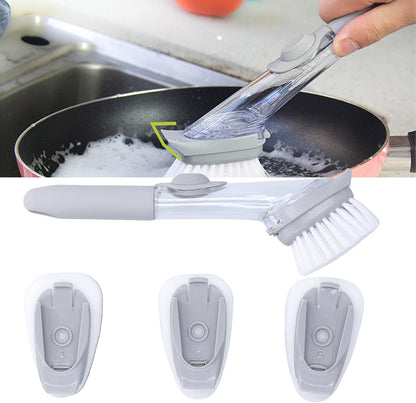Soap Dispensing Dish Brush, Sink Dish Scrubber with Handle Hanging Replacement
