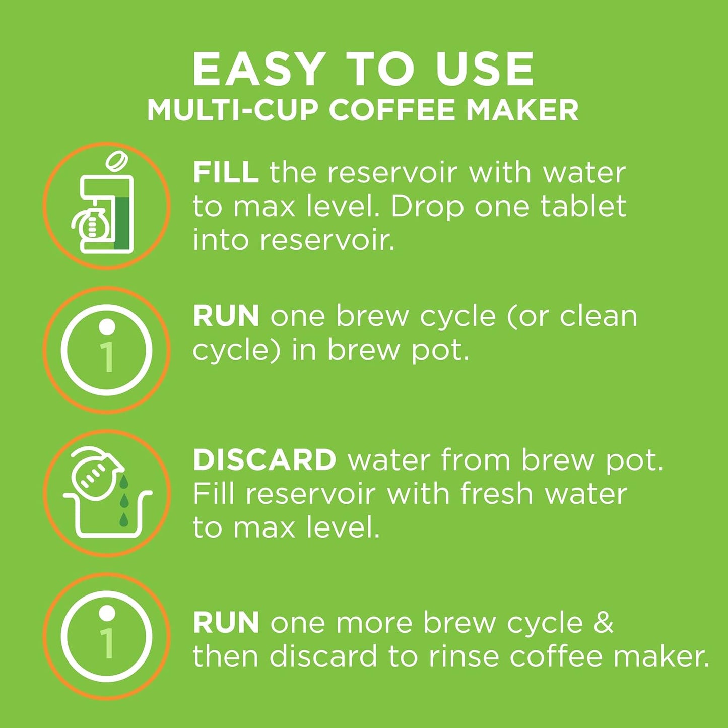 Affresh Coffee Maker Cleaner, for Multi Cup Drip, Pod, Single Serve and Espresso, Descales & Cleans Limescale & Mineral Deposits, 3 Tablets