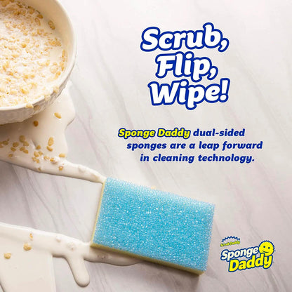 Scrub Daddy Large Steel Scouring Pads - Scour Daddy Steel XL Stainless Steel Dish Scrubber Sponge - Durable, Shred-Resistant Scour Pads - Bulk Kitchen Sponges & Commercial Cleaning Supplies (18 Count)