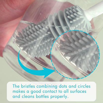 Straw Cleaner Brush Fit for Owala FreeSip 24oz/32oz/40oz,Long Handle Bottle Brush Compatible with Owala Water Bottle 24oz/32oz/40oz, Plus 3 in 1 Cup Lid Cleaning Brush Set for Most Water Bottles