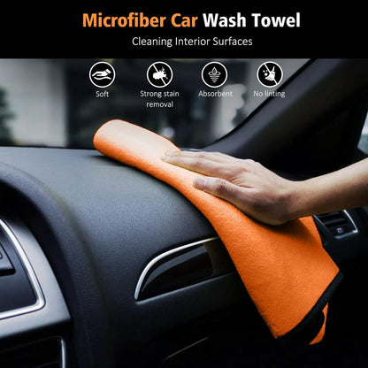 YeewayVeh 3pcs Car Detailing Brush Set, Boars Hair Detailing Brushes, Ultra Soft Detail Brush for Air Vent Leather Seat, Scratch Free Car Detailing Brushes for Interior Exterior, Orange