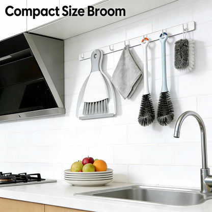 Mini Dustpan and Brush Set, Small Broom and Dustpan Set Dust Pan and Portable Hand Broom Dustpan and Combo Compact for Desk, Table, Home, Kitchen Necessities