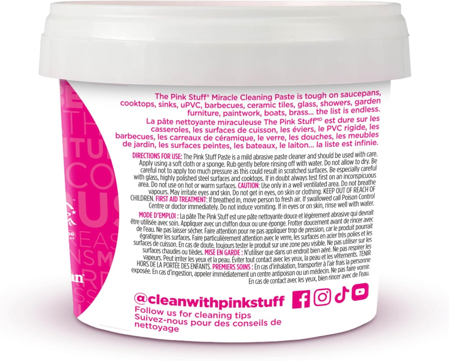 Stardrops The Pink Stuff Cleaning Paste 500g, Multi Purpose Cleaner for Kitchen, Bathroom, Tiles, Glass, Shower, Oven, Sink, Stainless Steel, Removes Grease, Grime & Stains