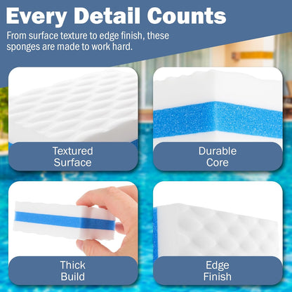 Hot Tub Cleaner Sponges – 5-Pack Spa Cleaning Accessories for Hot Tubs, Swimming Pools, Ice Baths & Paddling Pools – Durable, Reusable Pool Cleaning Sponges - Pool Dirt & Grime Remover