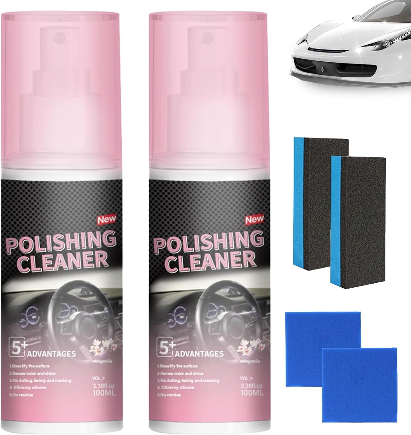 Timeno 2026 New Polishing Cleaner Car Interior, Interior All Purpose Car Cleaner for Rubber, Leather (2)