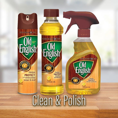 Old English Aerosol Furniture Polish - Lemon - 12.5 oz