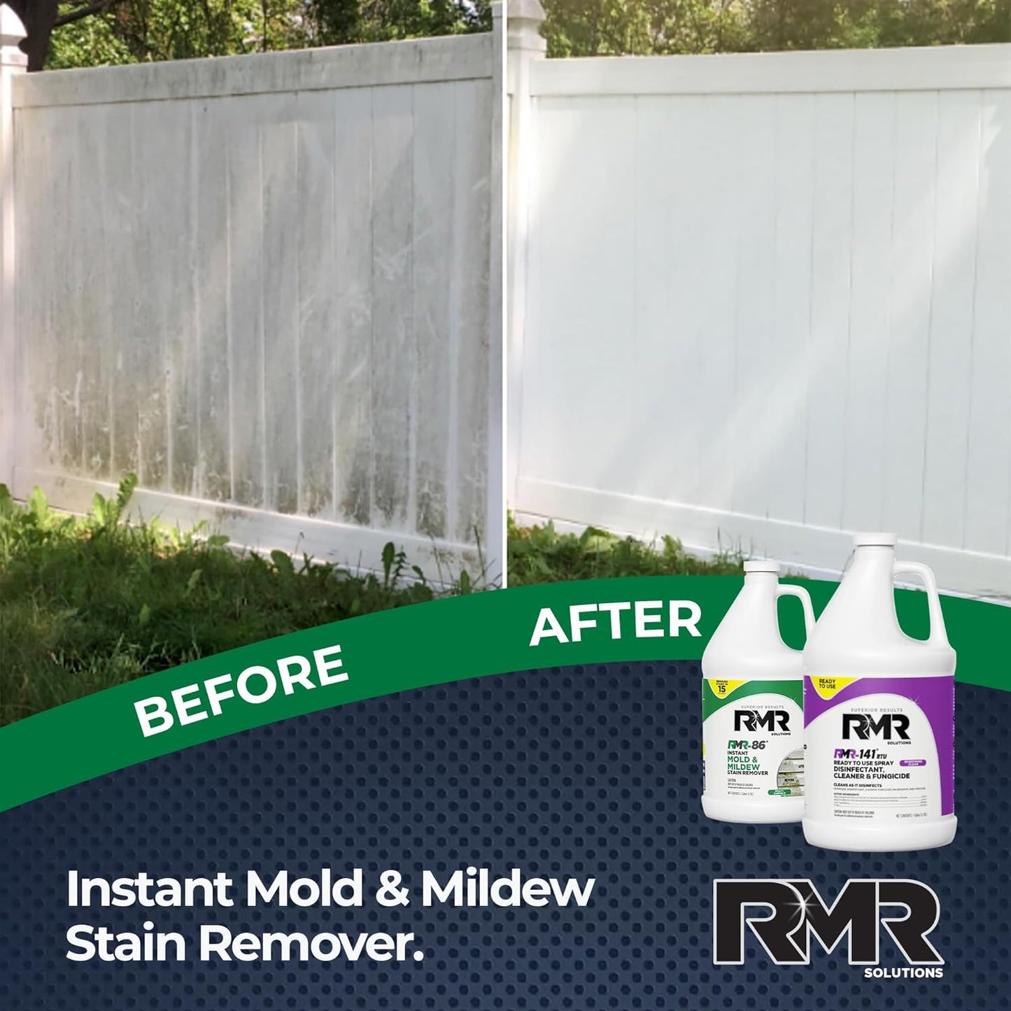 RMR Brands DIY Mold & Stain Remover Bundle, Complete Mold Killer & Mildew Prevention Kit, Disinfectant Spray, Includes 2-32 fluid ounce Bottles