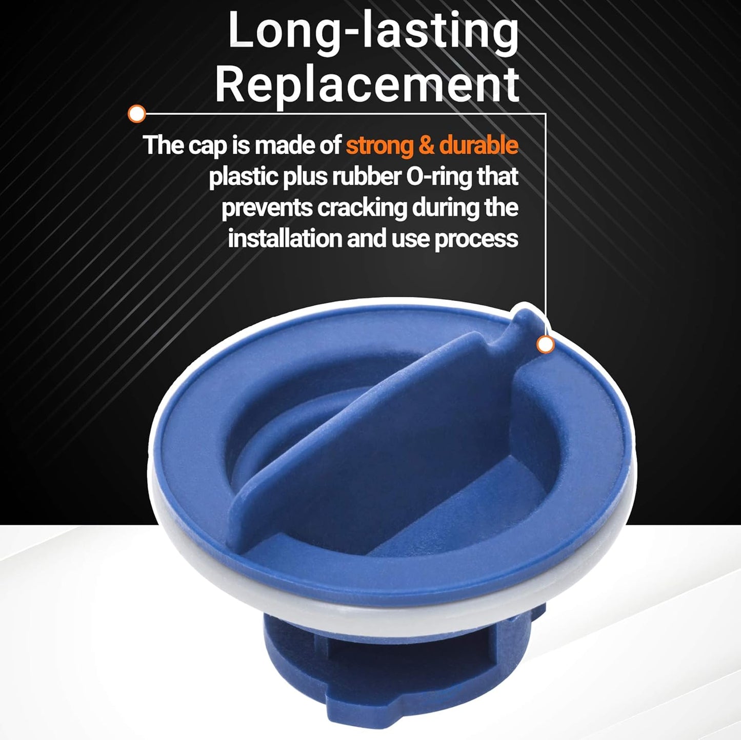 BlueStars WPW10077881 Dishwasher Rinse Aid Cap - Ultra Durable Dispenser Cap - Compatible with Whirlpool KitchenAid Dishwashers - Replaces W10077881 PS11748135 AP6014865 - PACK OF 2