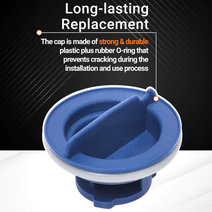 BlueStars WPW10077881 Dishwasher Rinse Aid Cap - Ultra Durable Dispenser Cap - Compatible with Whirlpool KitchenAid Dishwashers - Replaces W10077881 PS11748135 AP6014865 - PACK OF 2