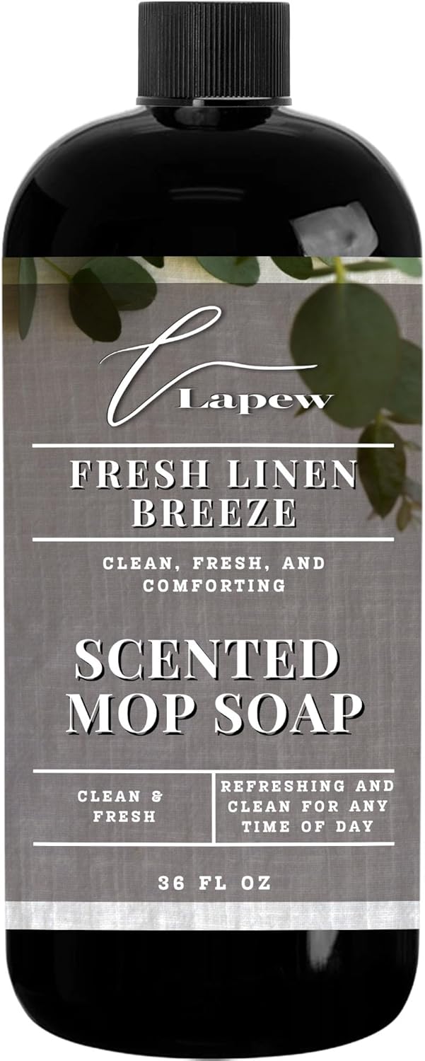 Lapew Baccarat Scented Mop Soap - Luxury Floor Cleaner Concentrate for Mopping Tile, Laminate, Vinyl & Hardwood | Streak-Free, Low-Foam | 36 oz - Colors A