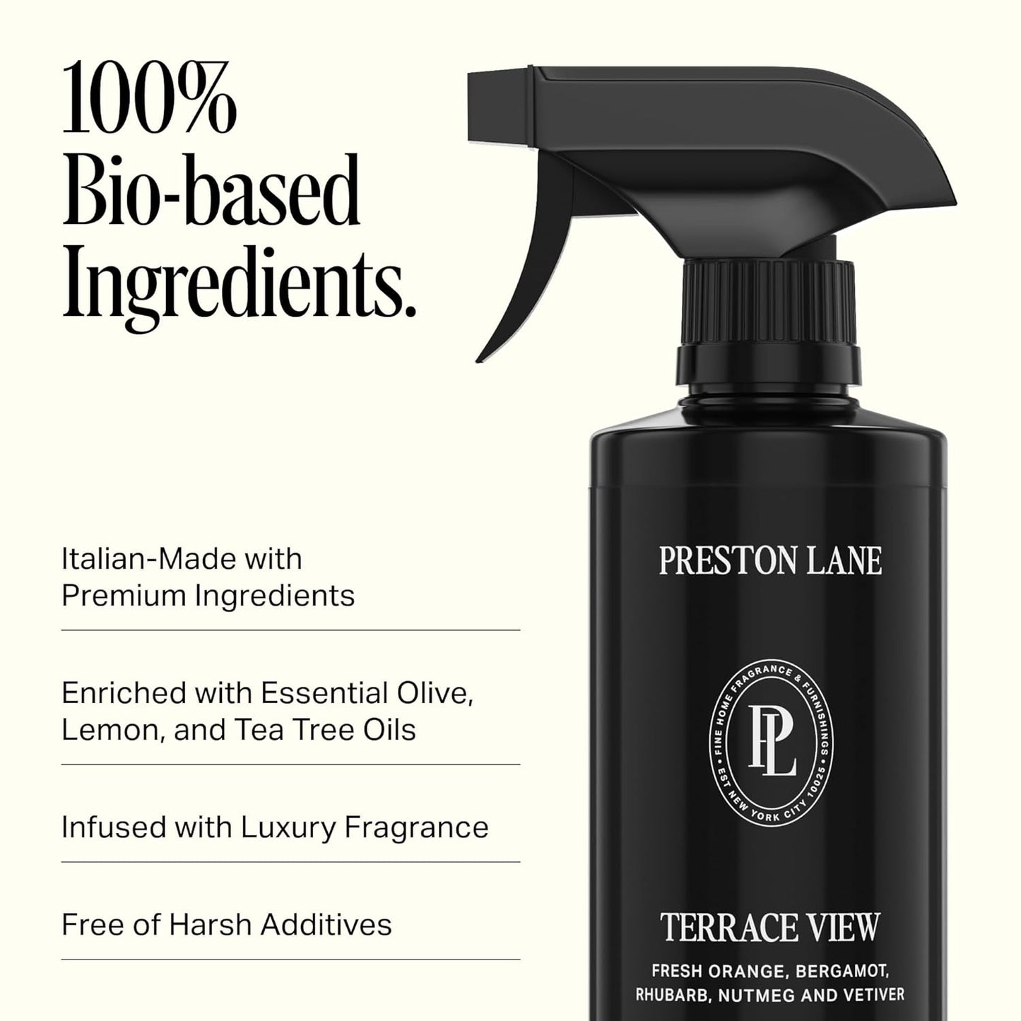 Preston Lane Luxury All-Purpose Cleaner, Mayfair Scent | Bio-Based Multi-Surface Spray | Streak-Free Finish, Lifts Dirt, Smudges & Grease | Vegan & Cruelty-Free