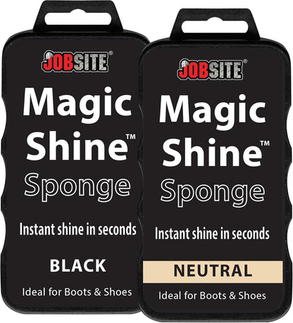 JobSite Instant Express Leather Boot & Shoe Shine Sponge - Neutral