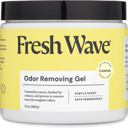 Fresh Wave Odor Removing Gel, 7 oz., Pack of 3 - Odor Absorbers for Home, Safer Odor Relief, Natural Plant-Based Odor Eliminator, Every 7 oz. lasts 15-30 Days, For Cooking, Trash & Pets