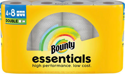 Bounty Essentials Select-A-Size Paper Towels, 6 Double Rolls, White, 108 Sheets Per Roll