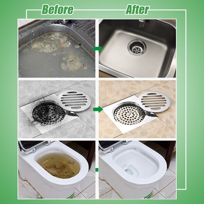 Drain Clog Remover Powder Sink Drain Cleaner for Hair and Grease, 18-Packs Heavy-Duty Powerful Kitchen Sink and Shower Unclogger, Pipe-Safe