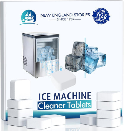 Ice Machine Cleaner and Descaler Tablets, 24 Count Nickel Safe Formula, Scale Remover for Countertop and Nugget Ice Makers, Compatible with GE Opal, GE Profile, Frigidaire, and Kitchenaid