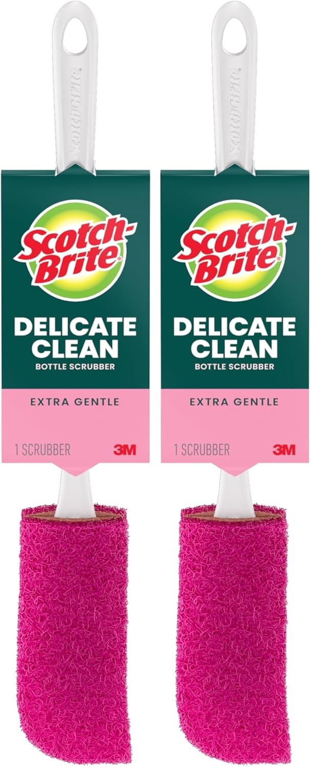 Scotch-Brite Water Bottle Scrubber, Safe On Glass, Plastic and Stainless Steel