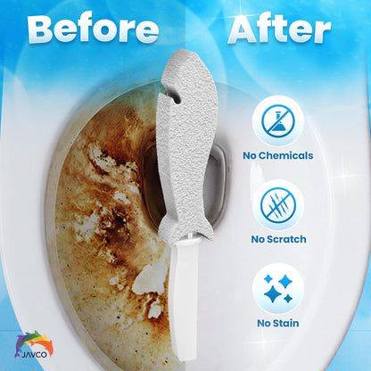JAVCO Pumice Stone for Cleaning with Handle (2 Pack) – Scrubbing Stone for Porcelain, Ceramic and Tile, Pumiceshark for Toilet Cleaning (2, small pack)