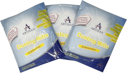 Artisan DUSTING MITT Replaces Microfiber Dusting Cloths, Dust Wipes, Feather Dusters. Grabs and Locks in Dust, Pet Hair, and Allergens for The Best Cleaning Possible Dual-Sided Disposable. 60 Mitts