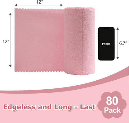 80 Pack Microfiber Cleaning Cloth Roll Reusable Paper Towels 12"x12" Tear Away Cloth, Microfiber Towels for Cars, Wash Cloths, Lint Free Dark Grey Rags for House, Kitchen,Window,Cleaning Supplies