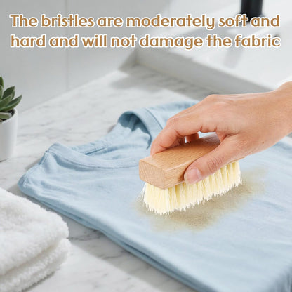 3 Pcs Wood Laundry Stain Brush Stain Remover Brushes with Boar Bristle Small Stain Brush for Clothes for Scrubbing Stains from Furniture Fabric Leather(3 Pcs C)