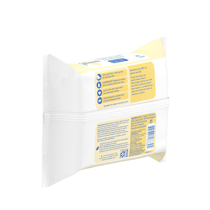 Johnson's Baby Hand & Face Baby Sanitizing Cleansing Wipes for Travel and On-The-Go, No More Tears Formula, Paraben and Alcohol Free, 25 ct, Case of 4