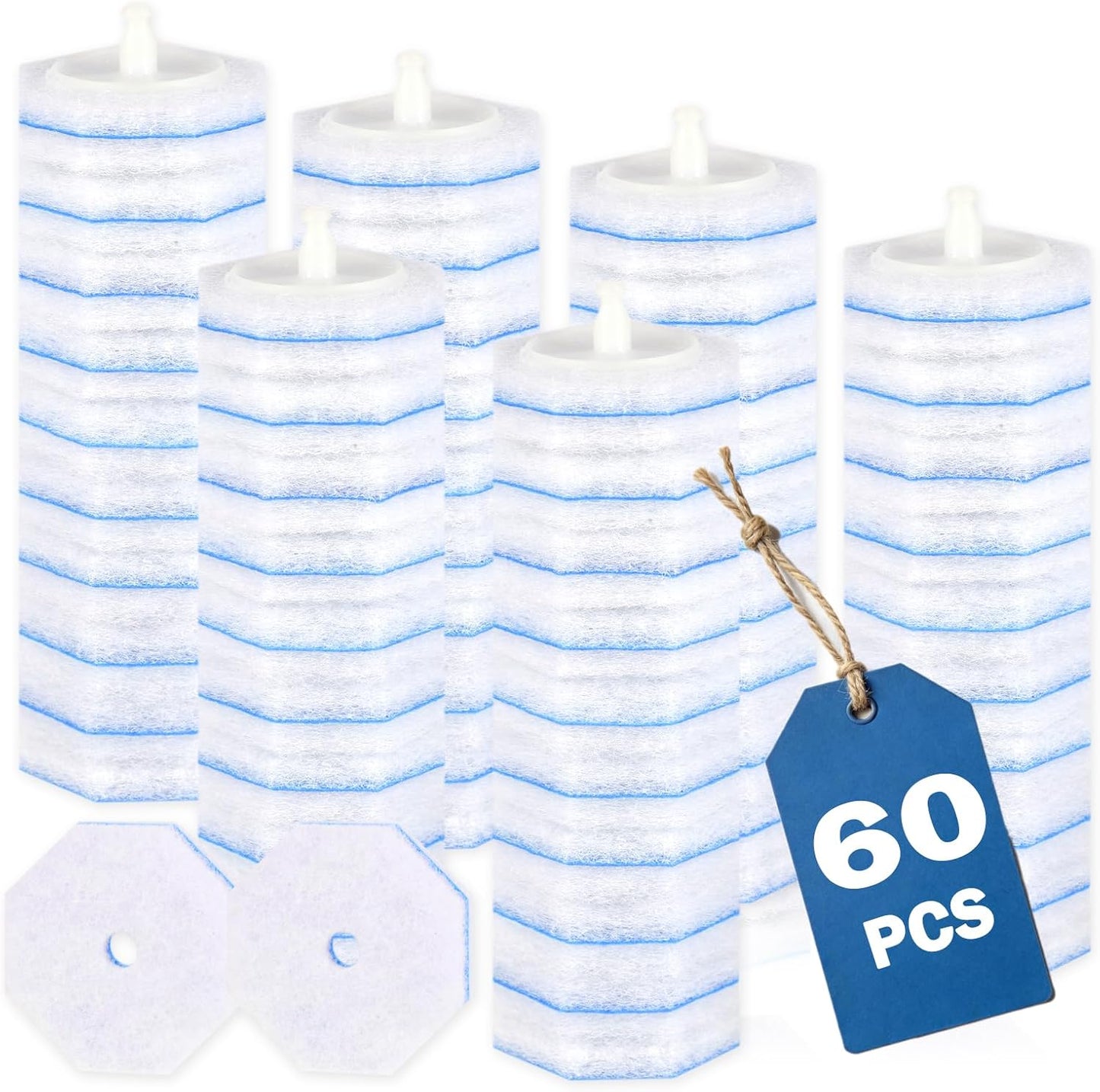 80 Count Disposable Toilet Wand Refills for Toilet Wand, 5X Cleaning Power Scrubber Refill, Bathroom Cleaning Supplies, No Falling Apart, Fresh Fragrance