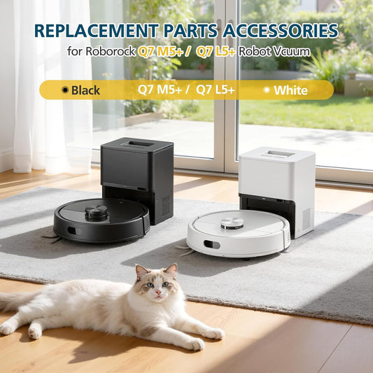 QV 35A Replacement Accessories for Roborock QV 35A / QV 35S / Qrevo S Pro Robot Vacuum, 2*Main Brush, 6*Side Brush, 4*Filters, 6*Mop Pads, 6*Dust Bag, 2*Tools