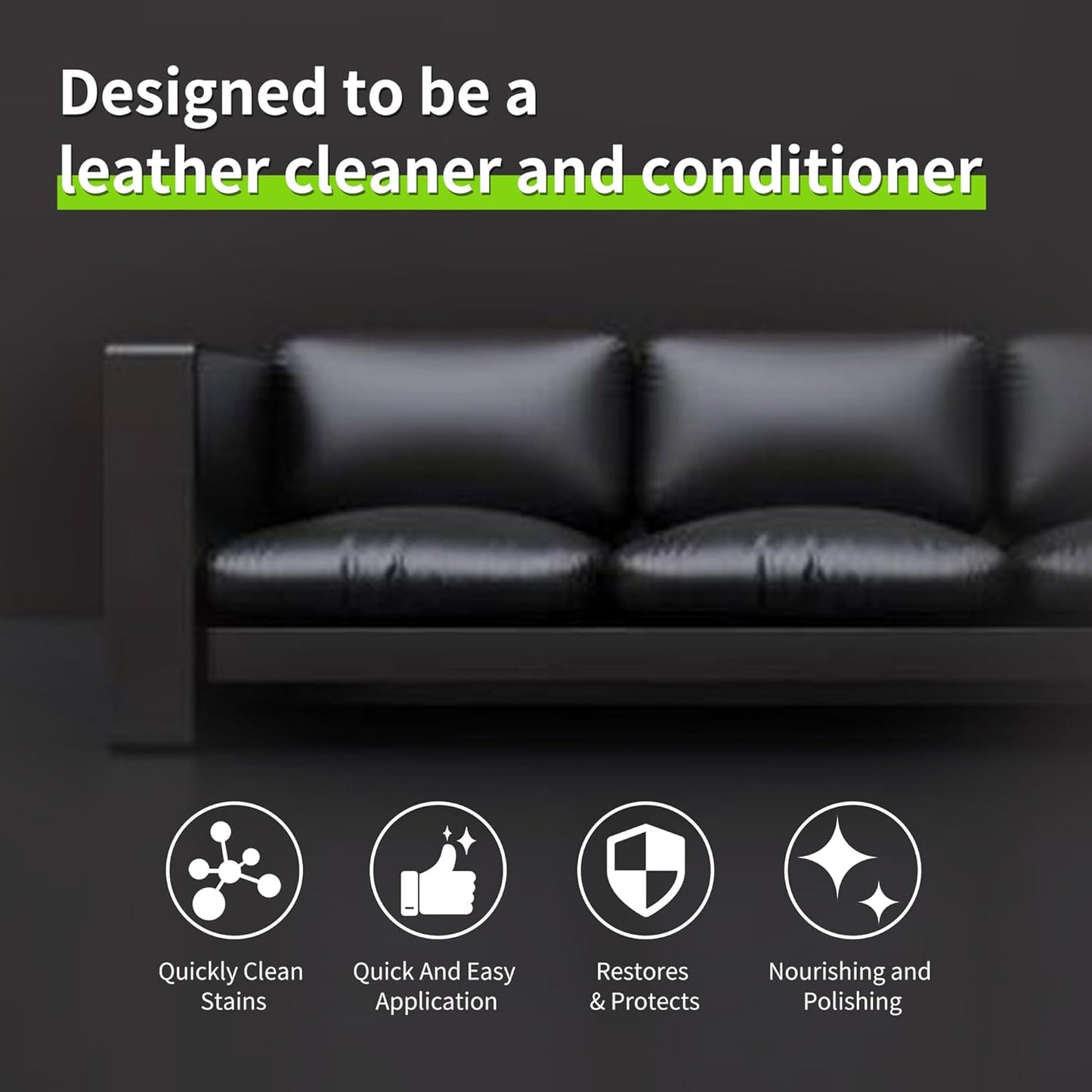 Leather Cleaner and Conditioner Cream Care Kit for Car Interiors Seats,Couches,Purses,Bags,Jackes,Boots