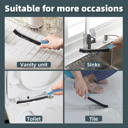 Toilet Brush, 4 Pcs Bathroom Cleaning Brush, Gap Scrub Brush with Hanging Hole, Multifunctional Hard Bristle Crevice Cleaning Brush, Cleaner Tools for Sinks, Tub, Shower, Tile, Toilet Seat (4, Black)