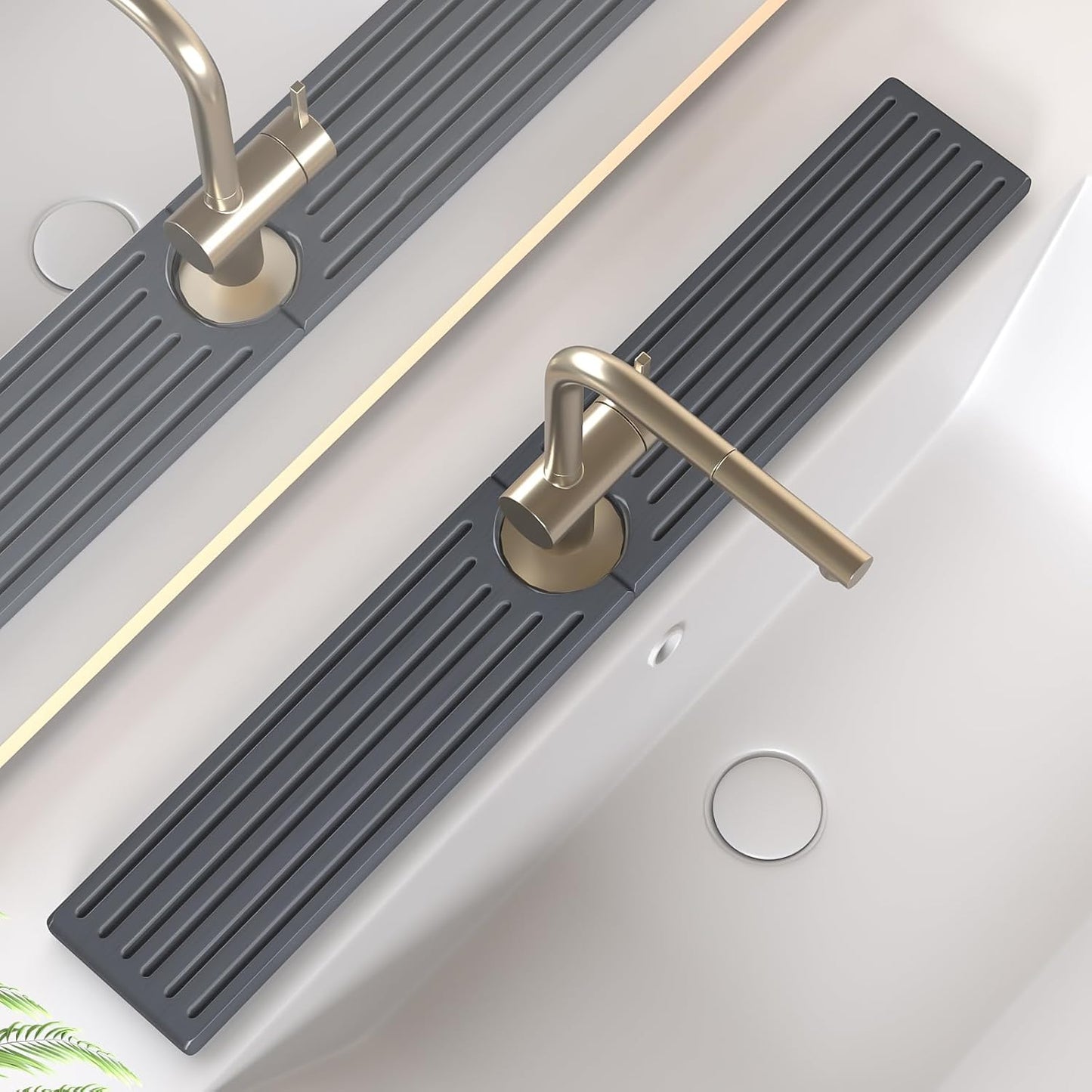 Stone Faucet Mat for Kitchen Sink, Water Absorbing Sink Water Splash Guard, Fast-Drying Kitchen Sink Faucet Mat, Durable Protector and Stone Drying Mat for Kitchen Counter & Bathroom Sink