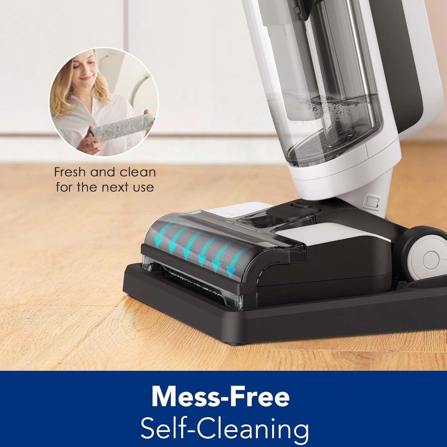 Tineco Floor ONE i5 Stretch Wet Dry Vacuum Cleaner, Vacuum & Mop in One Step, 20kpa Powerful Suction, 180° Lay-Flat Design, Anti-Tangle Design, Dual-Sided Edge Cleaning, Up to 30* Minutes Runtime