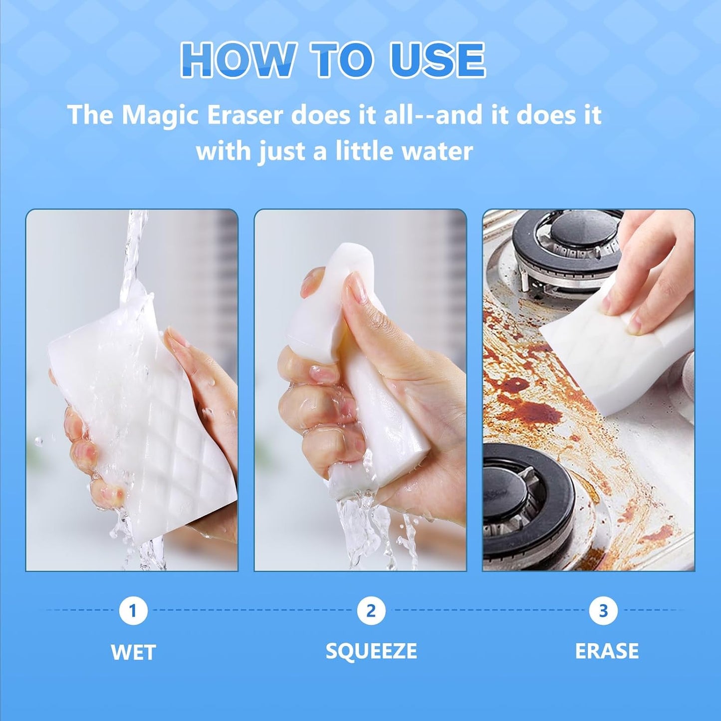 Squish Magic Eraser Sponge, 18 Pack Cleaning Pads for Walls, Oven, Kitchen, and Shoe Cleaner With Melamine Foam, Universal Cleaner