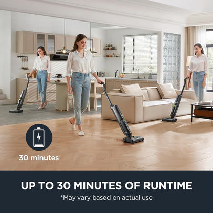 Eureka Wet Dry Vacuum Cleaner Cordless, Mop Vacuum Cleaner with Self-Cleaning System, Lightweight Hardwood Floors Vacuum for Pets and Sticky Messes, Black, NEW630PL
