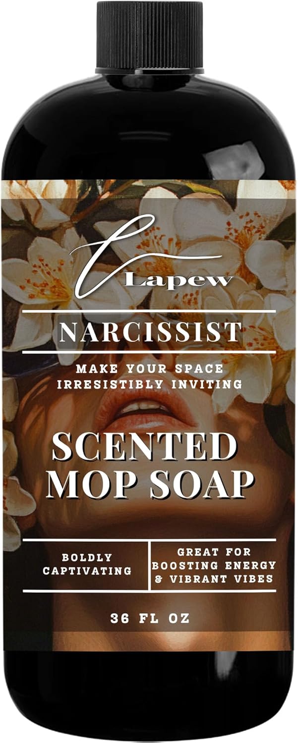Lapew Baccarat Scented Mop Soap - Luxury Floor Cleaner Concentrate for Mopping Tile, Laminate, Vinyl & Hardwood | Streak-Free, Low-Foam | 36 oz - Colors B