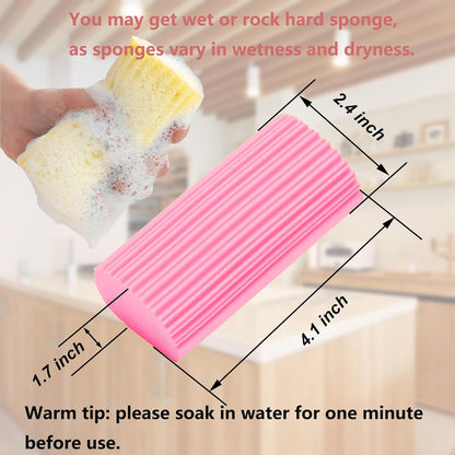6-Pack Damp Clean Duster Sponge,Magic Sponge Eraser for Housekeeping,Reusable Cleaning Sponge for Blinds,Vents,Mirrors,Glass, Baseboards,Window Track Grooves and Railings (Green)