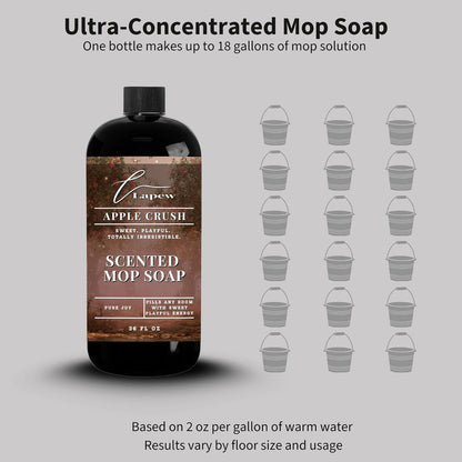 Lapew Santal Scented Mop Soap - Luxury Floor Cleaner Concentrate for Mopping Tile, Laminate, Vinyl & Hardwood | Streak-Free, Low-Foam | 36 oz - Colors B