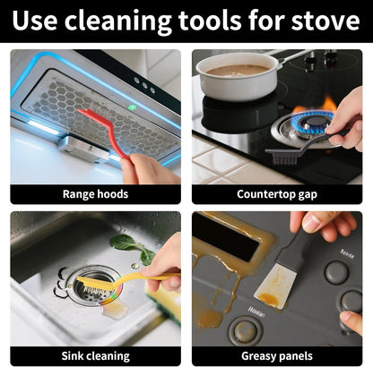 12Pcs Crevice Cleaning Brush, CTEWRT Multifunctional Hard Gap Cleaning Brush Kits, Cleaning Tools for Household Use,Window Tracks,Kitchen,Bathroom,Faucets, and Toilets
