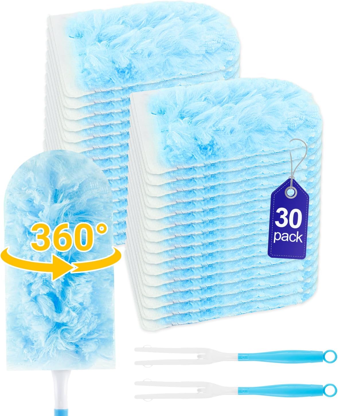 20 Count Duster Refill Compatible with Swiffer Hand Duster, Lavender Flavor Disposable Heavy Duty Duster Refills, Dusters Refills for Cleaning, Blinds & Ceiling Fan (Handle is Not Included)