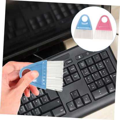 Mini Broom and Dustpan Set 2 Pieces Compact Desktop Cleaning Tools with Flexible Bristles for Pet Hair Household Debris and Car Interior Cleaning