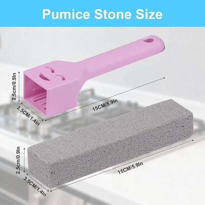 Herda 10 Pack Pumice Stone for Toilet Bowl Cleaning, Powerfully Pumice Stick for Cleaning Hard Water Rings, Calcium Buildup, Rust, Pumice Bar for Toilets, Bathtubs, Grills, Swimming Pools, Sinks