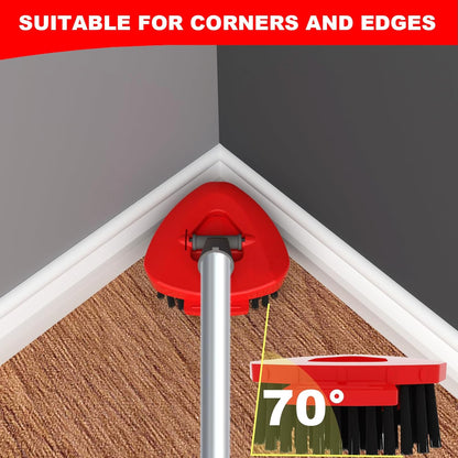 2 Pack Upgrade Scrub Brush Replace Heads Compatible with O Cedar EasyWring 1 Tank Spin Mop,Mop Replacement Scrubber Head Brush,Floor Cleaning Brush,More Layers of Bristles for Bathroom, Deck, Kitchen