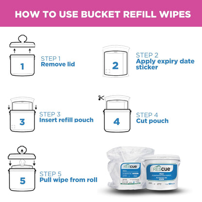 REScue One-Step Disinfectant Cleaner & Deodorizer Wipes for Vet Use – Cleaner for Kennels, Litter Boxes, Vet Offices, Pet Grooming Surfaces, Pet Items – Wipes Canister, 160-Count (Pack of 1)