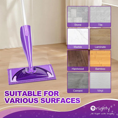 Orighty Microfiber Mop Pads Compatible with Swiffer Wet Jet, Reusable Swiffer Wet Jet Pads Refills, 12 Pack Machine Washable Replacement Pad for Multi Surface Wet & Dry Cleaning