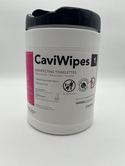 Metrex CaviWipes1 XL Surface Disinfectant Towelettes – Durable Non-Woven Disinfecting Wipes for Hard, Non-Porous Surfaces, Pre-Saturated with CaviCide1 – 9" x 12", 65 Wipes per Canister (Pack of 1)