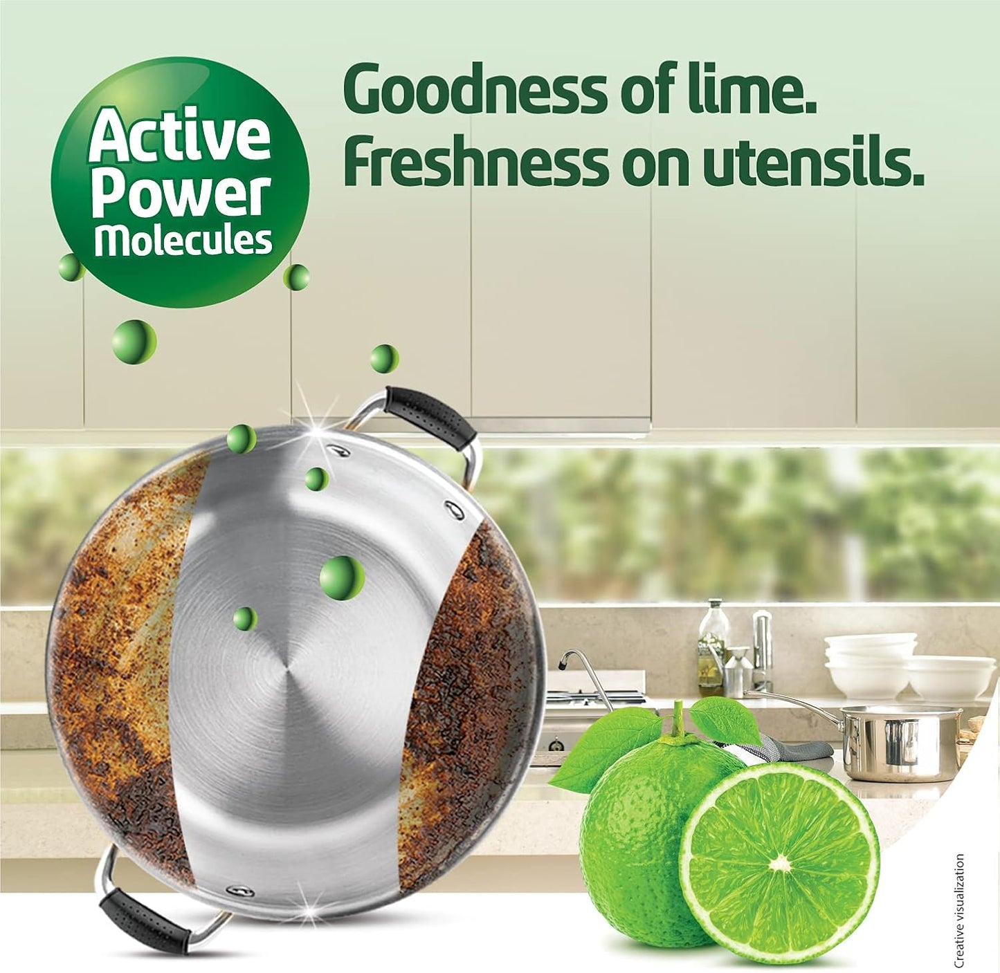 Pril Lime Liquid Dishwash Gel - 750ml | Dish Cleaning Liquid Gel with German Technology - Active Power Molecules Leaves No Residue, Grease Cleaner For All Types of Utensils