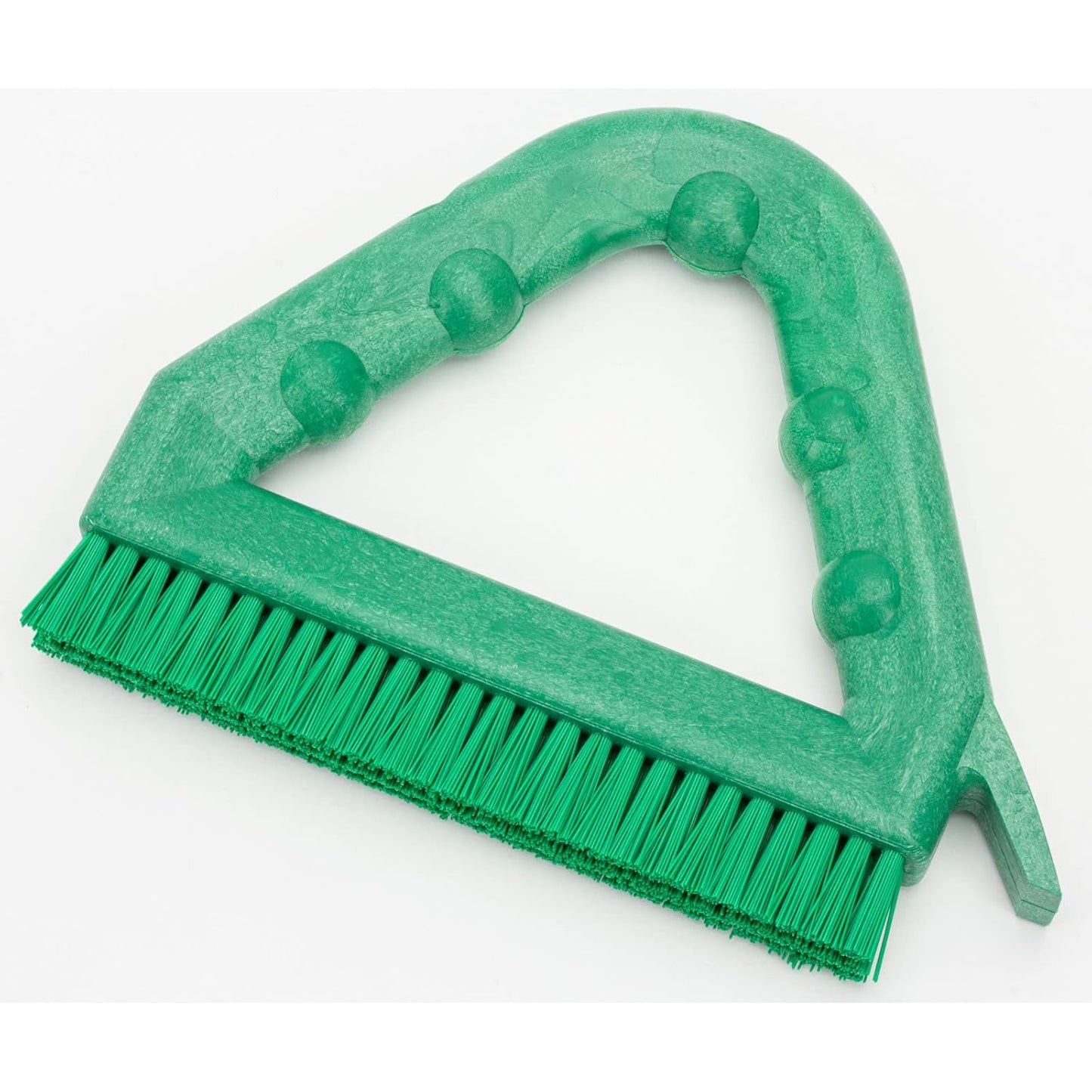 SPARTA Plastic Commercial Grout Brush, Triangle-Shaped Scrub Brush with Scraper and Two Threaded Holes for Attaching Handle (Sold Separately), 9 x 7 x 7 Inches, Gray