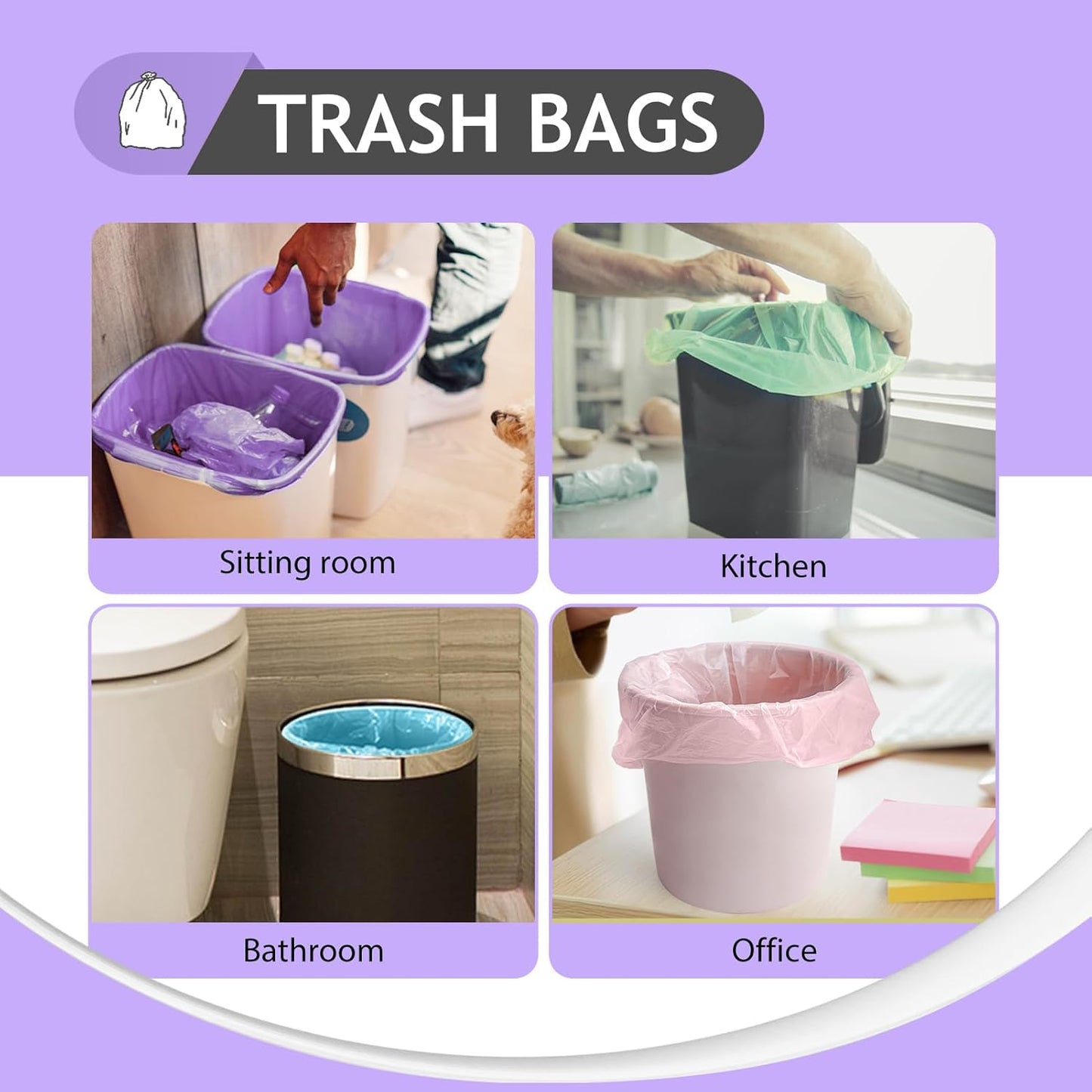 Teivio Large Clear Trash Bags 55-60 Gallon 20 Counts Fit 50,55,60,Gal All Purpose Garbage Bags, Extra Large Lawn and Leaf Bags Outdoor Trash Can Liner, Drum Liners, Workshops, Backyard